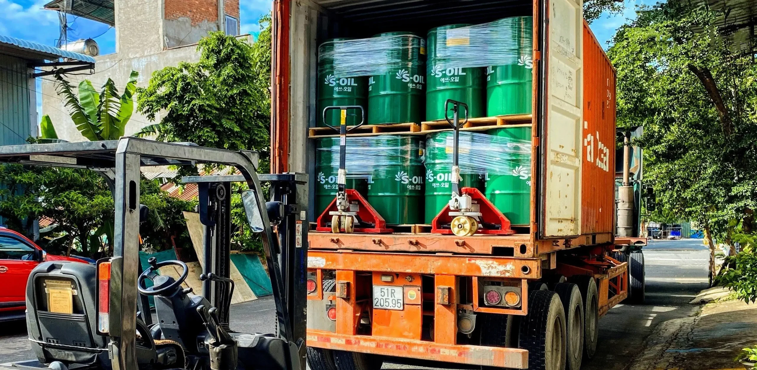 Container dầu thủy lực S-OIL nhập khẩu trực tiếp